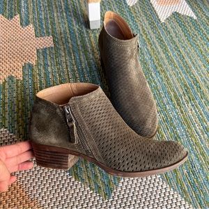 Lucky Brand Olive Ankle Booties